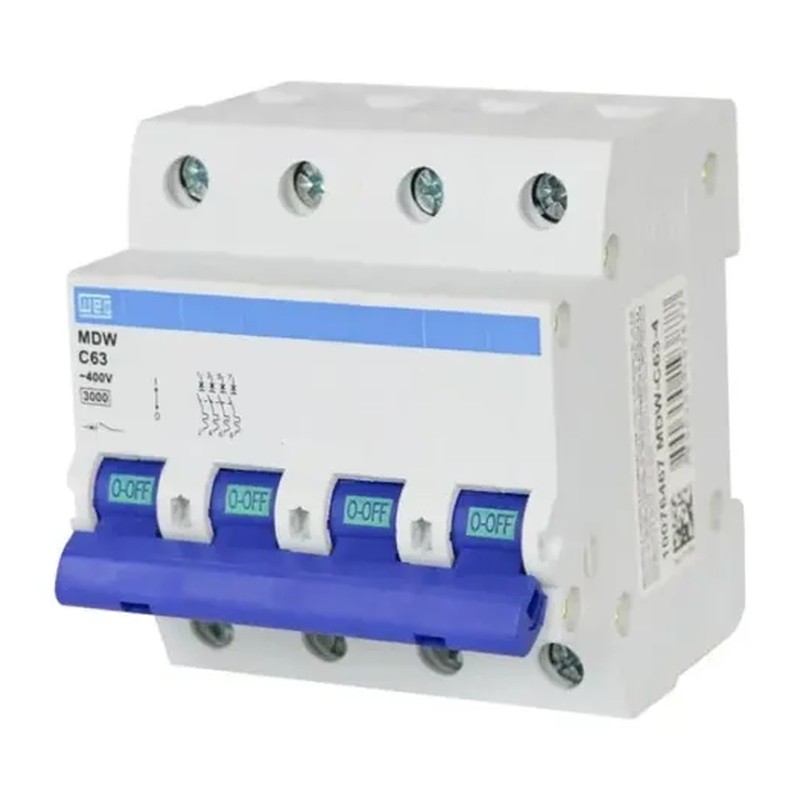 Minidisjuntor termomagnético MDW-C 125A 4 polos
